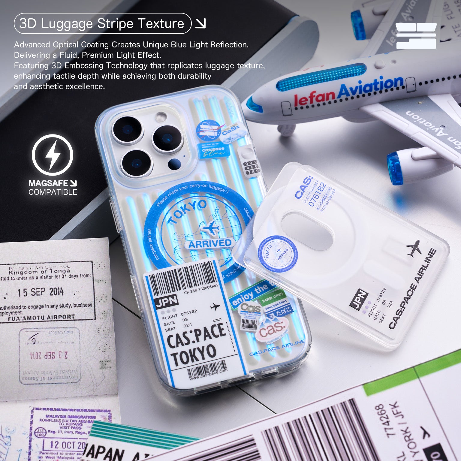 cas:pace Airplane Travel MagSafe iPhone Case