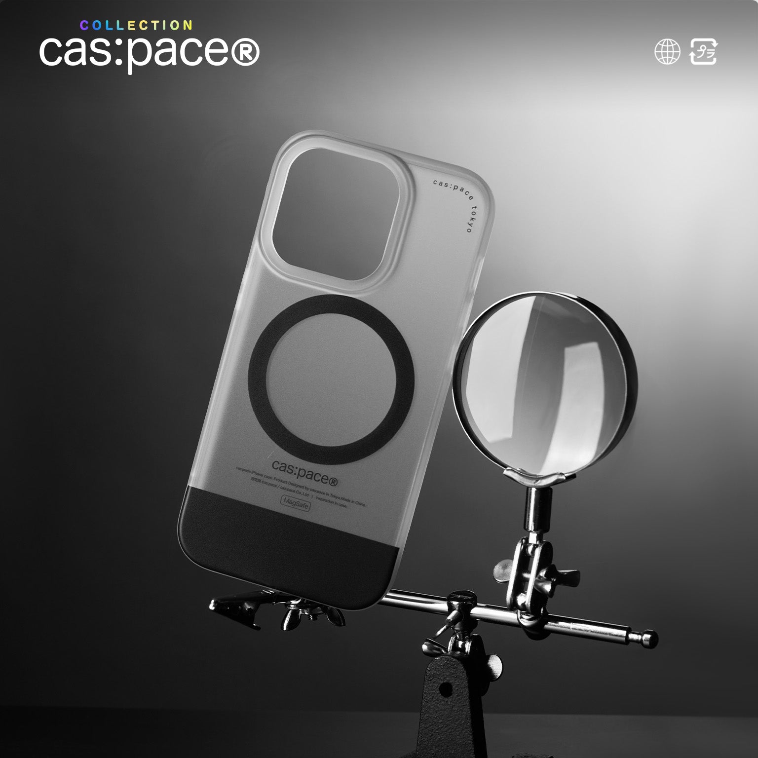 cas:pace Black MagSafe Coil iPhone Case