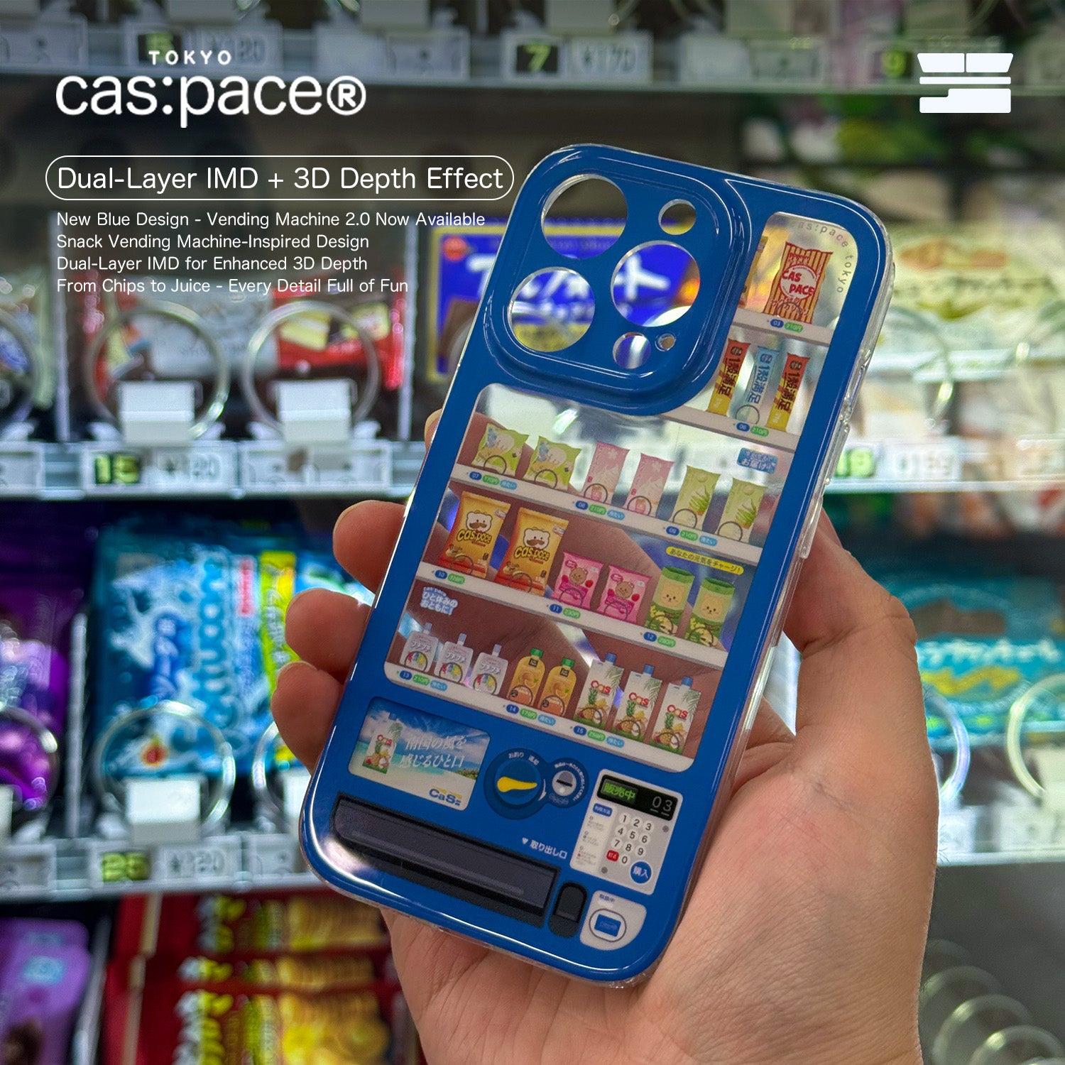 cas:pace Blue Vending Machine iPhone Case