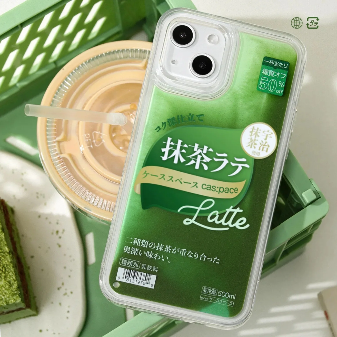 cas:pace Matcha Flowing Sand iPhone Case