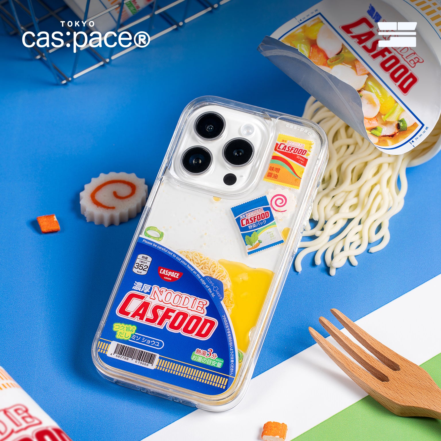 cas:pace Instant Noodle Sand Shell iPhone Case