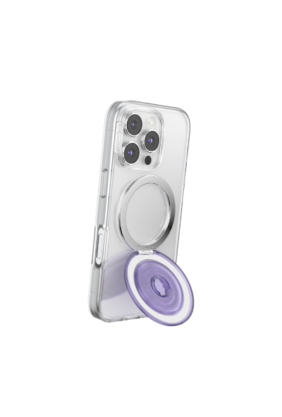 PopSockets MagSafe Kick Out Grip & Stand Translucent Dusty Purple