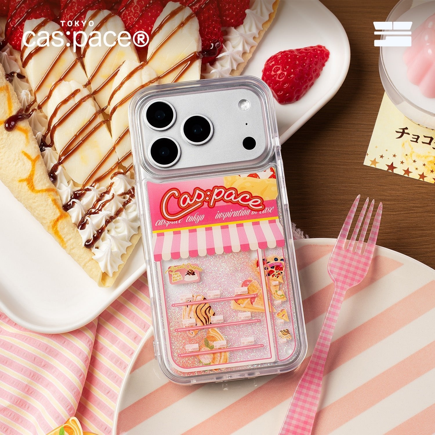 cas:pace Keli Cake Flowing Sand iPhone Case