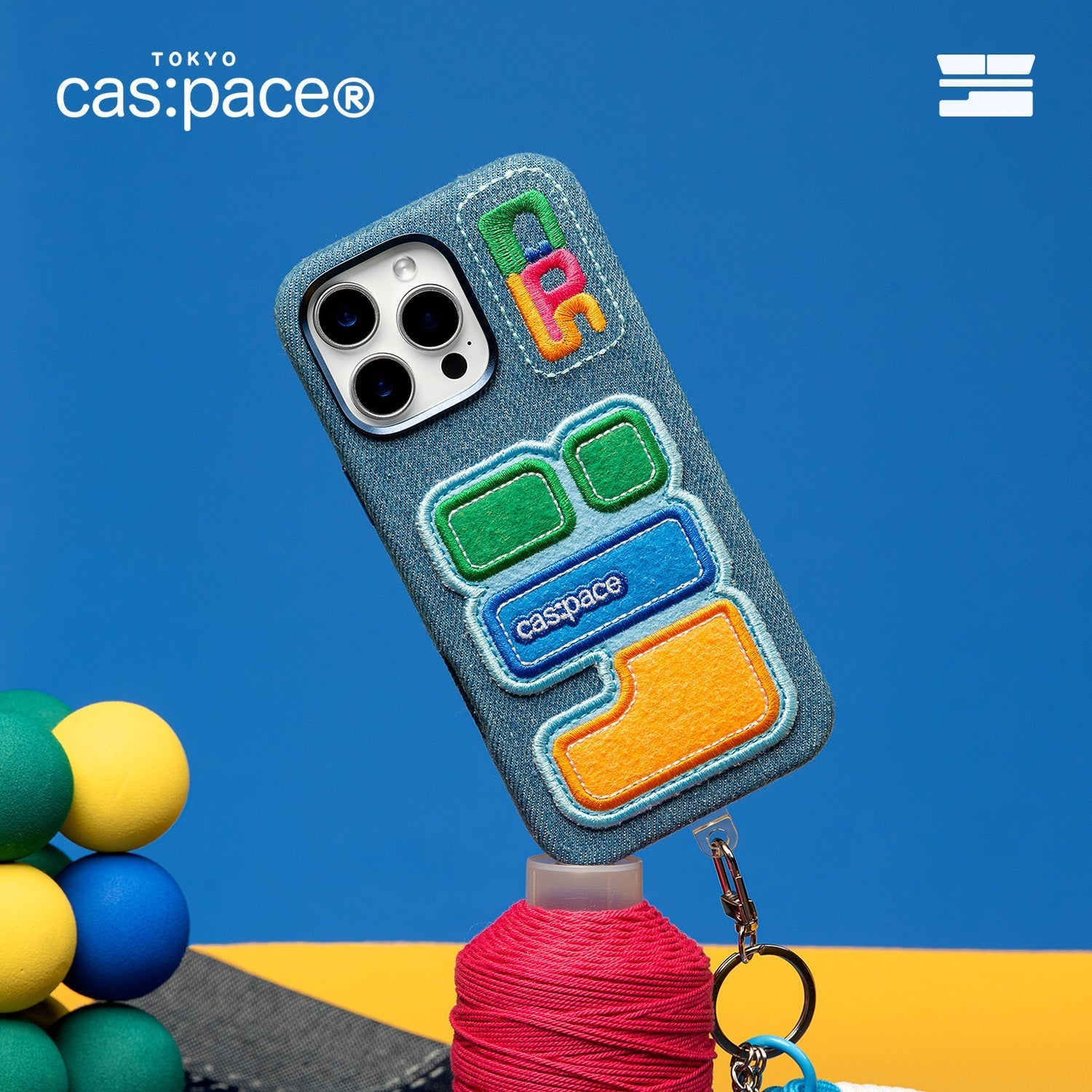 cas:pace Denim-Style Fabric Non MagSafe iPhone Case