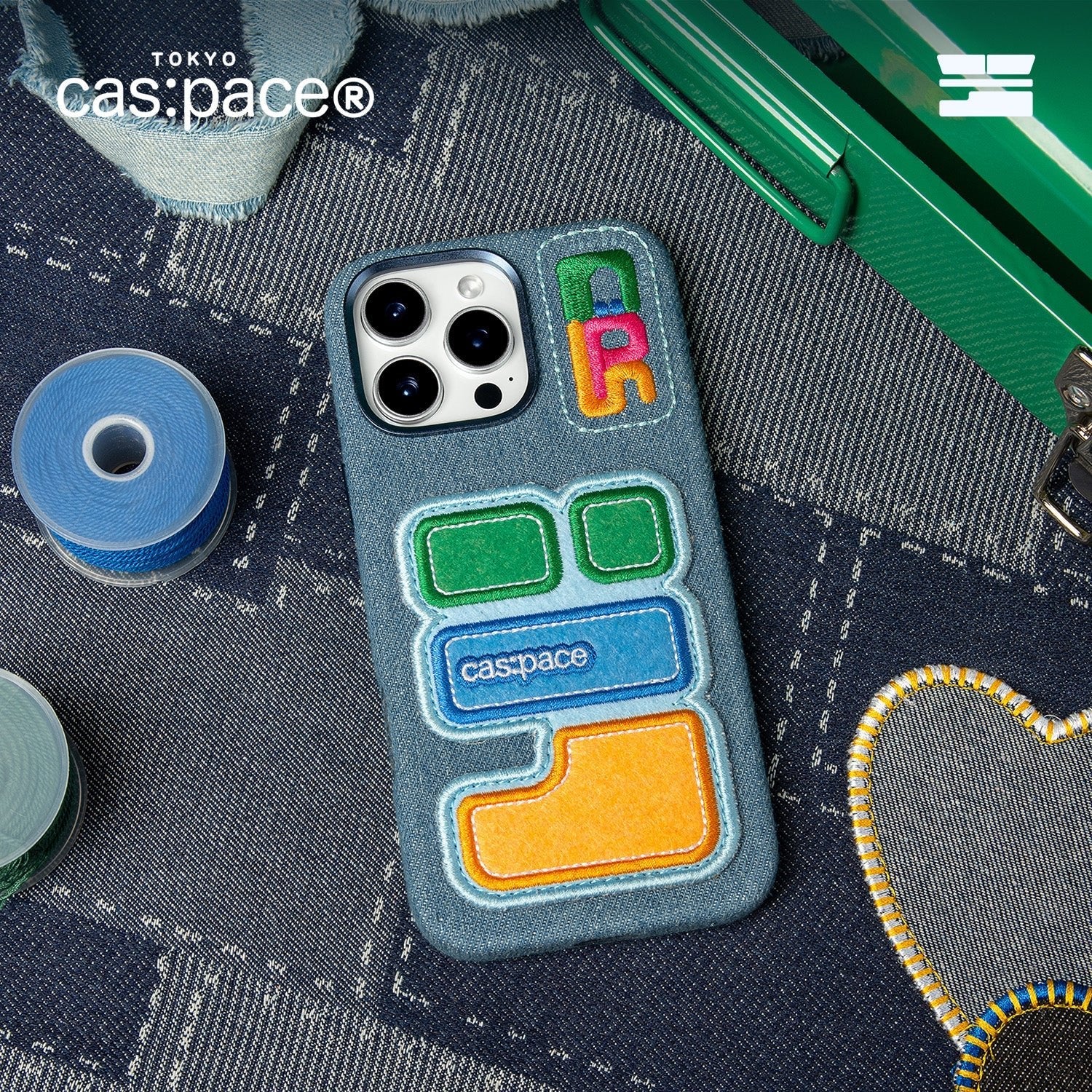 cas:pace Denim-Style Fabric Non MagSafe iPhone Case