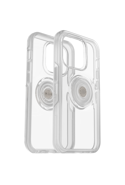 OtterBox Otter+Pop Symmetry Series for iPhone 14 Pro, Clear