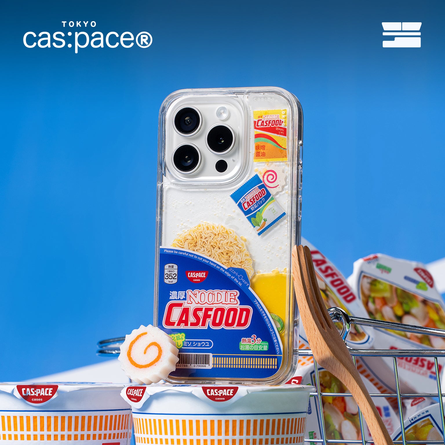 cas:pace Instant Noodle Sand Shell iPhone Case