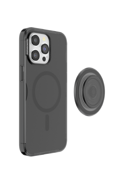 PopSockets PopCase MagSafe Translucent Black for iPhone 15 Pro Max