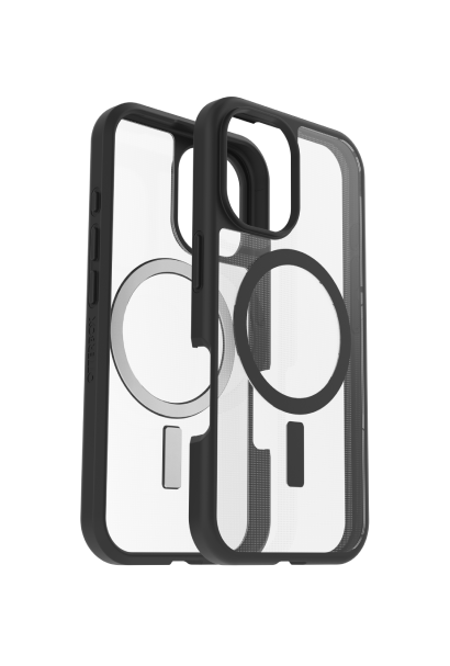 OtterBox React MagSafe Series for iPhone 16, Black Crystal