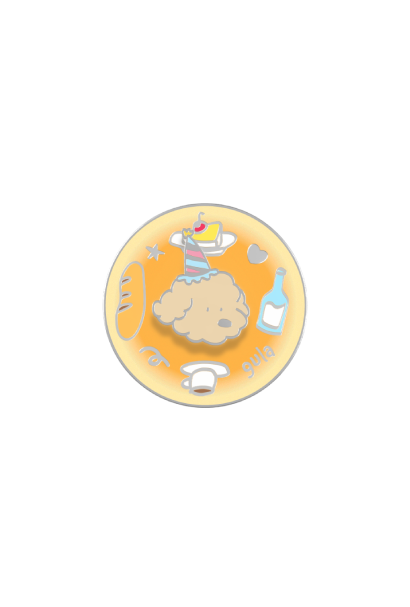 PopSockets PopGrip Enamel Puppy Party
