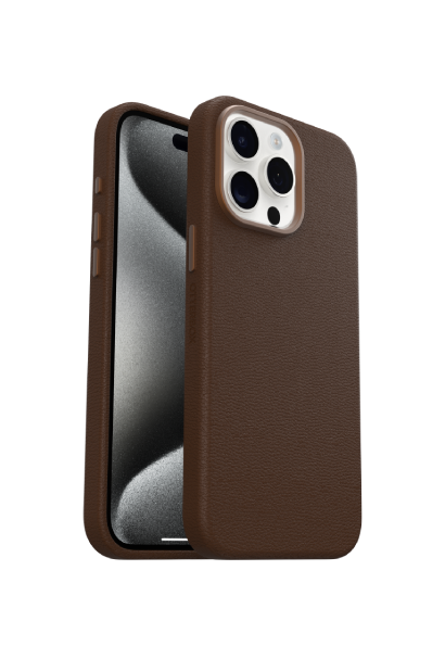 OtterBox Symmetry Cactus Leather for iPhone 15 Pro, Rich Adobe