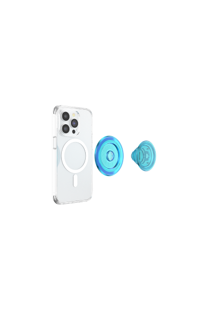 PopSockets PopGrip MagSafe Translucent Electric Blue