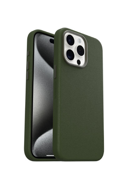 OtterBox Symmetry Cactus Leather for iPhone 15 Pro Max, Cactus Grove