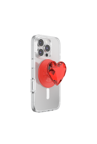 PopSockets PopGrip Magsafe Dichroic Heart Rosso