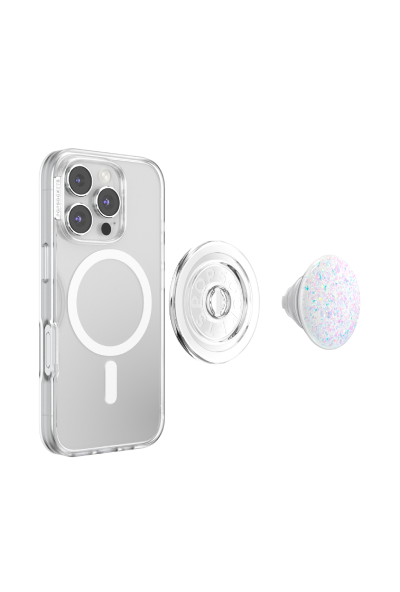 PopSockets PopGrip MagSafe Iridescent Confetti White