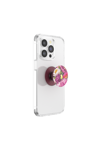 PopSockets PopGrip Translucent Peony Bloom