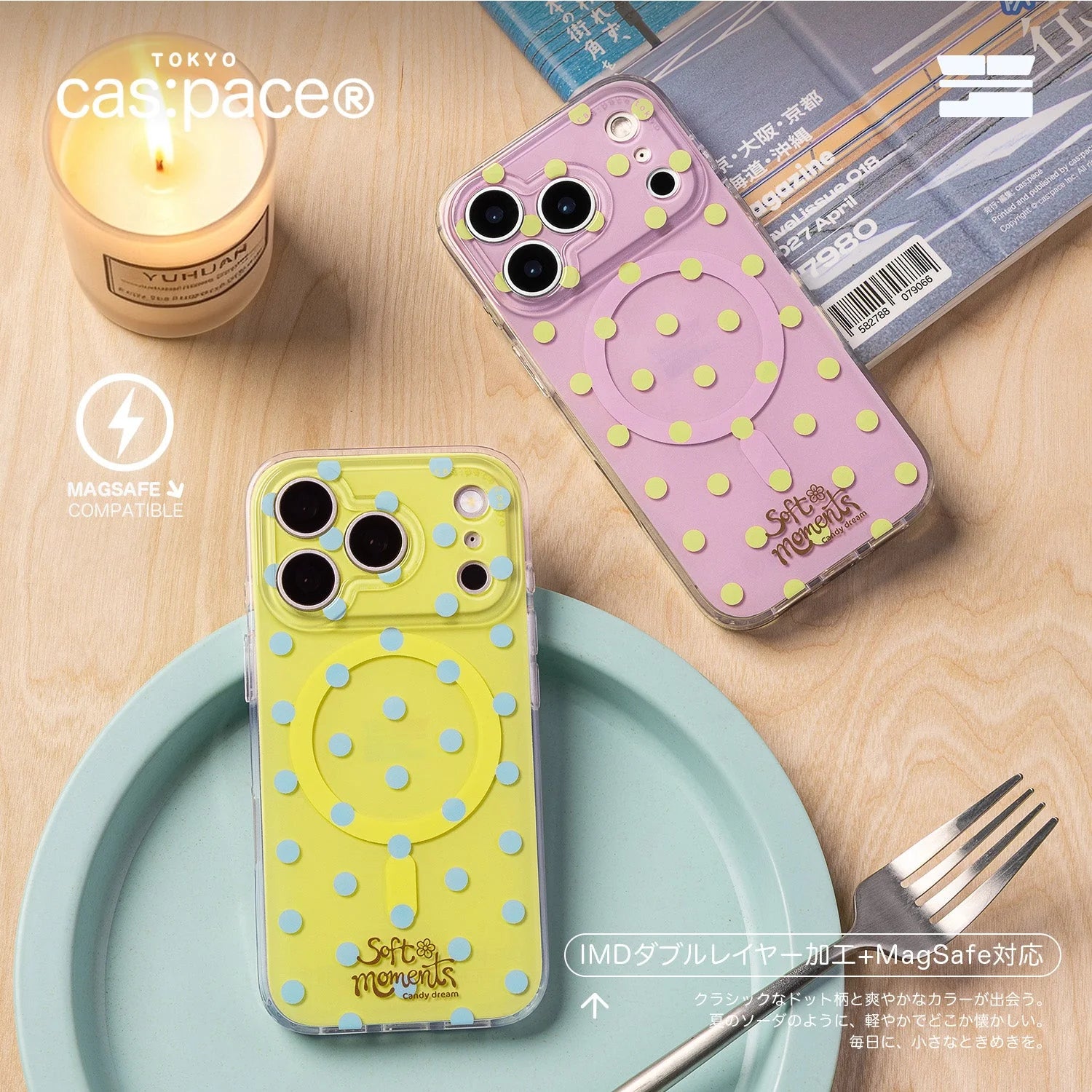 cas:pace Polka Dot MagSafe - Pink