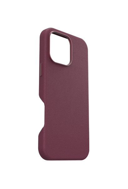 OtterBox Symmetry Cactus Leather Series for iPhone 16 Pro Max, Maroon Bells Red