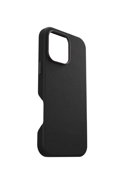 OtterBox Symmetry Cactus Leather Series for iPhone 16 Pro Max, Noir Ash Black