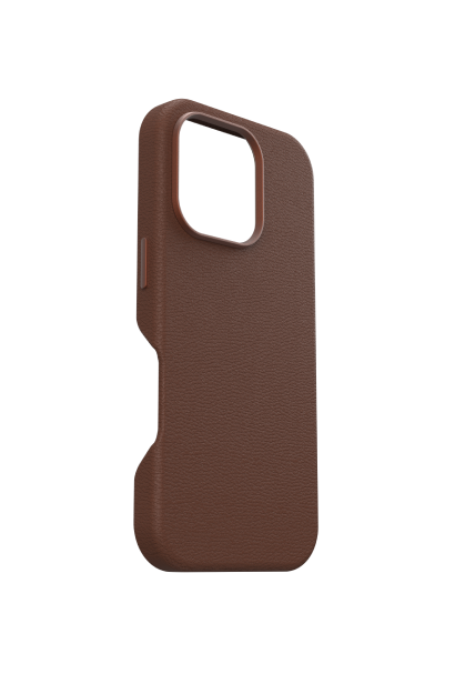 OtterBox Symmetry Cactus Leather Series for iPhone 16 Pro, Rich Adobe Brown