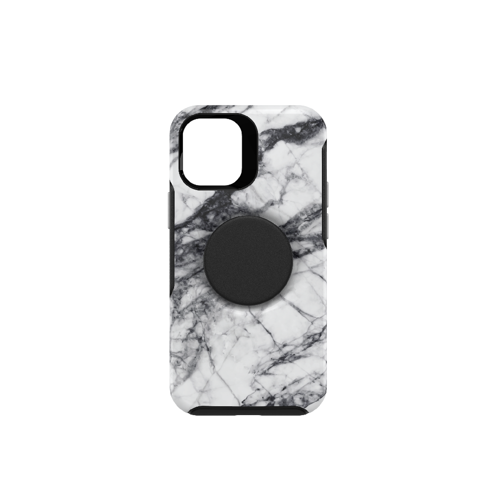 Otter + Pop Symmetry Series for iPhone 12 mini, White Marble