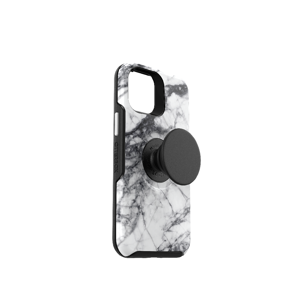 Otter + Pop Symmetry Series for iPhone 12 mini, White Marble