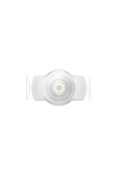 PopSockets PopGrip Slide Stretch with Square Edges Clear on White